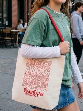 Sabrina Carpenter Coachella Official Merch Canvas Tote Bag Goodbye Lyric